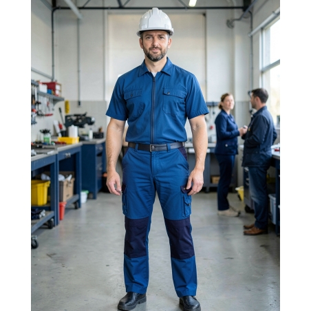 Pantalon de travail Bleu Dassy Boston — mise en situation : Industrie, Portrait individuel