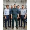 Pantalon de travail pas cher Vert US Polycoton — mise en situation : Industrie, Équipe