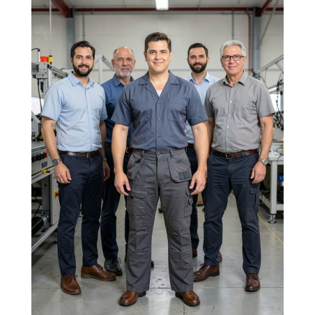 Pantalon de travail homme Texas gris — mise en situation : Industrie, Équipe