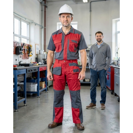 Pantalon de travail Dassy Rouge SEAT E — mise en situation : Industrie, Portrait individuel