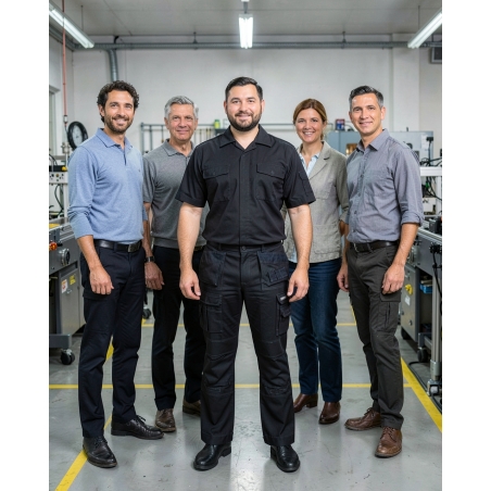 Pantalon de travail homme Texas noir — mise en situation : Industrie, Équipe