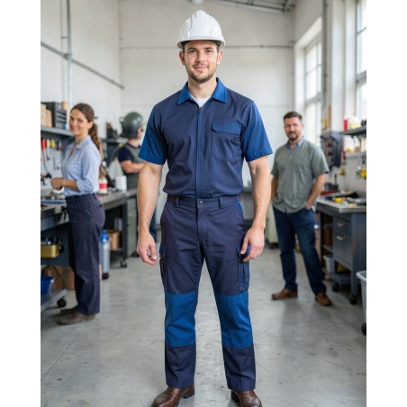 Pantalon de travail Dassy Bleu — mise en situation : Industrie, Portrait individuel