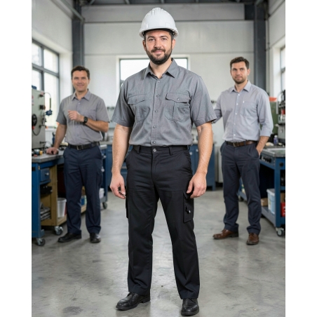 Liverpool Pantalon de travail par Dassy Noir — mise en situation : Industrie, Portrait individuel