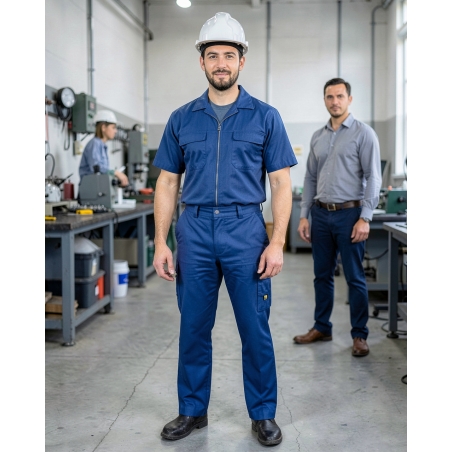 Pantalon de travail Bleu Royal par Dassy — mise en situation : Industrie, Portrait individuel