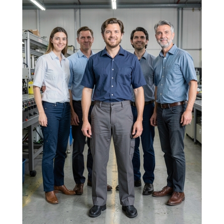 LIVERPOOL13 Pantalon de travail gris foncé Dassy Liverpool — mise en situation : Industrie, Équipe