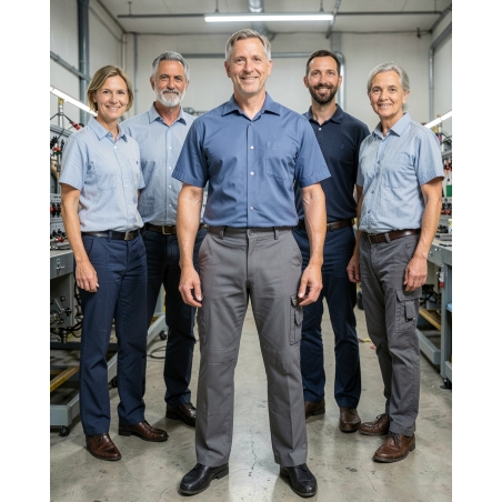 Pantalon de travail gris homme — mise en situation : Industrie, Équipe