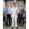 PBV PANTALON de travail coton polyester Blanc — mise en situation : Industrie, Équipe