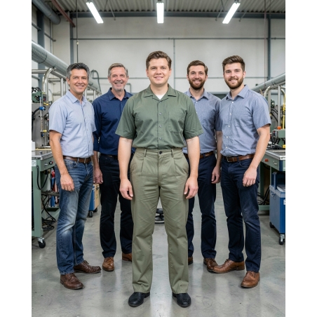 PBV Pantalon de travail Beige elastique dos — mise en situation : Industrie, Équipe