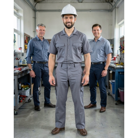 Pantalon de travail Liverpool GRIS — mise en situation : Industrie, Portrait individuel