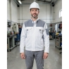 Blouson de peintre Blouson de travail Blanc Gris Coton/polyester / 310 gr/m² — mise en situation : Industrie, Portrait