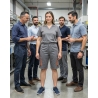 Bermuda de travail Mach2 gris et orange — mise en situation : Industrie, Équipe