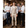 Pantalon chino homme Beige — mise en situation : Service en salle / bar, Équipe de salle