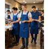 Tablier de travail Bleu royal avec bavette — mise en situation : tablier_salle_equipe,
