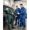 Combinaison de travail double zip vert et noir — mise en situation : mecanique_equipe,