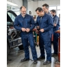Combinaison de travail agricole 2 zips Bleu marine et Bleu roi — mise en situation : mecanique_equipe,