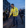 Veste de travail haute visibilité jaune fluo (Lega) — mise en situation : hv_crepuscule_exterieur,