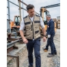 Gilet de travail polaire Mach5 beige et noir — mise en situation : exterieur_chantier_action,