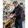 Veste de travail bicolore noir et rouge – Mysen 2 — mise en situation : Industrie, Action métier