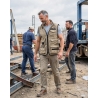 Gilet polaire beige de travail — mise en situation : exterieur_chantier_action,