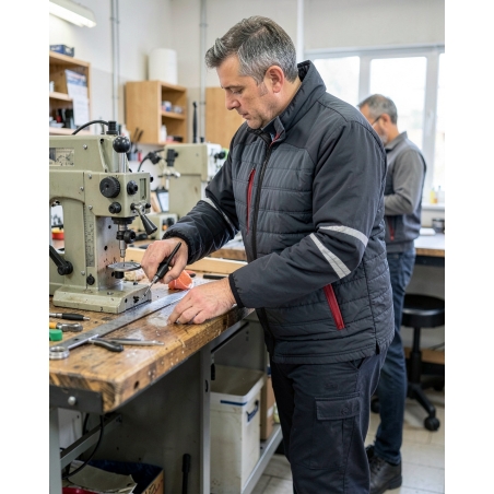 Veste de travail grise – Motion — mise en situation : Industrie, Action métier