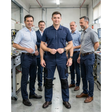 Pantalon de travail Originals 2 bleu marine — mise en situation : Industrie, Équipe