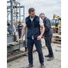 Gilet polaire bleu marine de travail — mise en situation : exterieur_chantier_action,