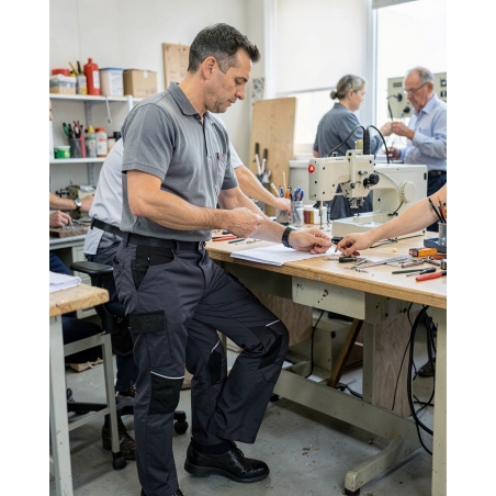 Pantalon de travail corporate gris – Homme/Femme — mise en situation : Industrie, Action métier