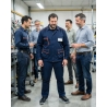 Veste de travail Panostyle bleu marine et orange — mise en situation : Industrie, Équipe