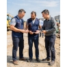 Gilet de travail polaire Panostyle bleu marine — mise en situation : exterieur_chantier_equipe,