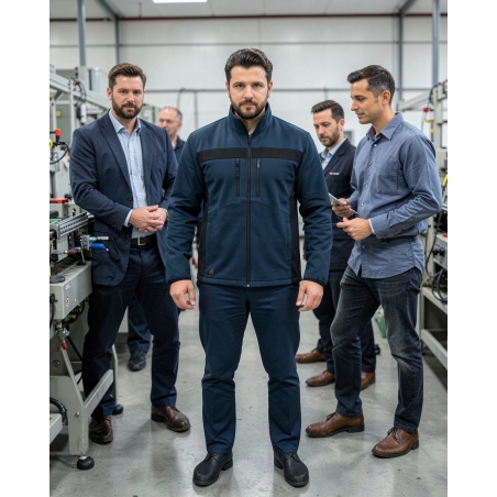 Veste de travail Lulea 2 bleu marine et noir — mise en situation : Industrie, Équipe