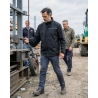 Blouson de pluie de travail noir — mise en situation : exterieur_chantier_action,