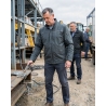 Blouson de pluie de travail gris et orange — mise en situation : exterieur_chantier_action,