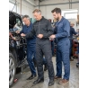 Combinaison de travail 1 zip bicolore Noir et Gris — mise en situation : mecanique_equipe,