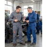 Combinaison de travail 1 zip bicolore Gris et Orange — mise en situation : mecanique_equipe,
