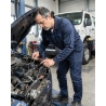 Combinaison de travail 1 zip bicolore Bleu marine et Bleu roi — mise en situation : mecanique_action,