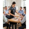 Tablier bavette noir c'est moi le chef — mise en situation : tablier_salle_action,