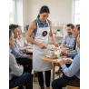Tablier bavette blanc je suis un papa poule — mise en situation : tablier_salle_action,