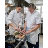 Torchon de cuisine Blanc et Ciel — mise en situation : Cuisine / restauration, brigade_action