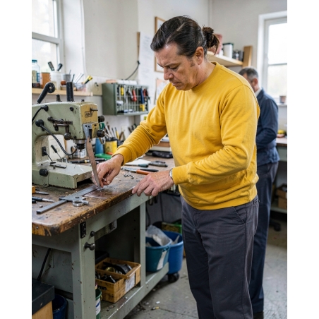 Sweatshirt Col Rond Gold ID 202 – Personnalisable | Label Blouse — mise en situation : Industrie, Action métier