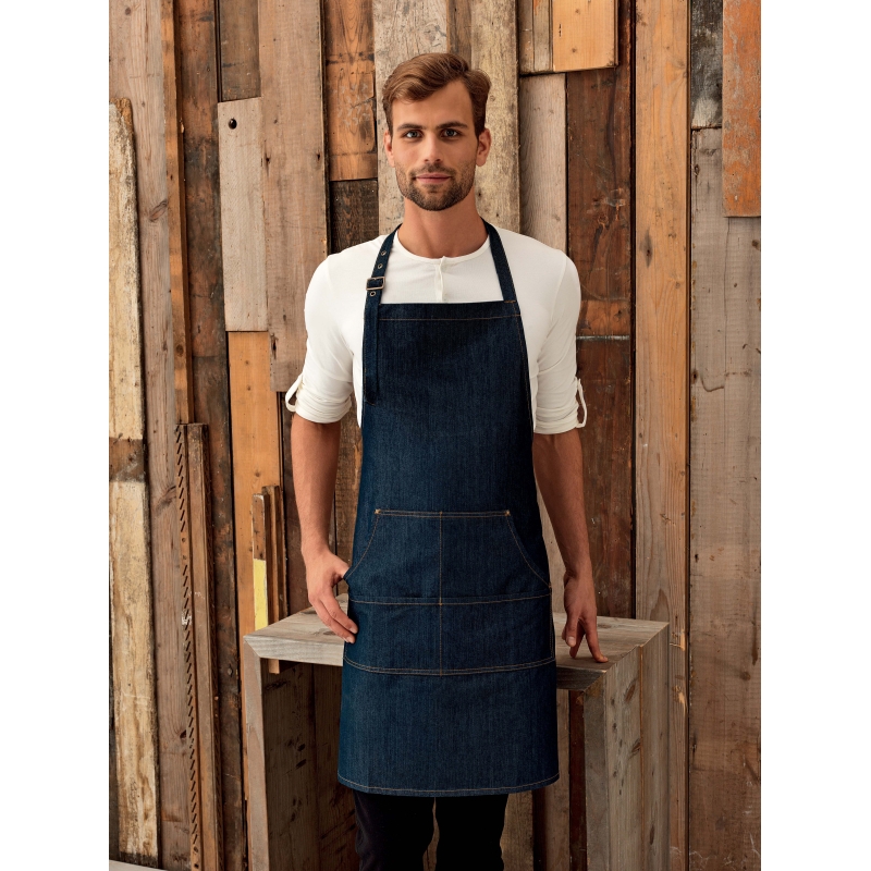 Tablier en jean Bleu serveur serveuse