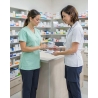 Tunique medicale femme vert Nil Infirmiere aide soingante pharmacie — mise en situation : Médical / infirmier