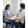 Tunique de travail Femme Couleur Ciel Medical Industrie Aide à domicile — mise en situation : Médical / infirmier