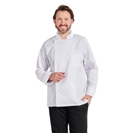 Veste de cuisine blanche personnalisable avec marquage logo