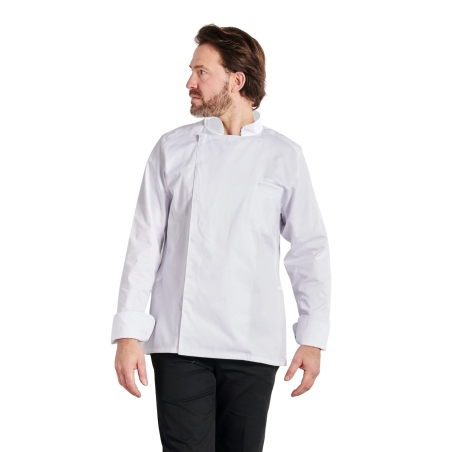 Veste de cuisine blanche personnalisable avec marquage logo