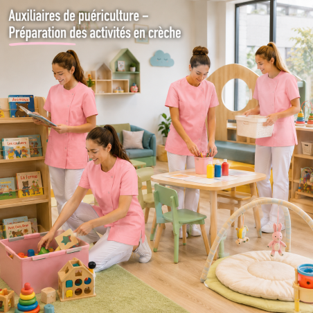 Tunique médicale Julia rose personnalisable