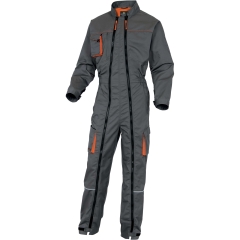 Combinaison de travail Mach2 double zip grise et orange Delta Plus – vue de face