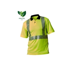 PBV Polo haute visibilité manches courtes Jaune/Marine classe 2
