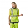 PBV Polo haute visibilité manches courtes Jaune/Marine classe 2 – vue 4