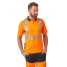 PBV Polo haute visibilité manches courtes Orange/Marine classe 2 – vue 3