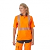 PBV Polo haute visibilité manches courtes Orange/Marine classe 2 – vue 4